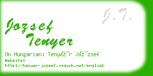 jozsef tenyer business card